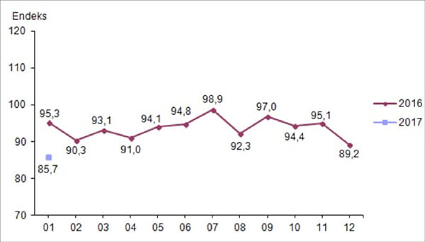 Ekonomik güven endeksi, Ocak 2017