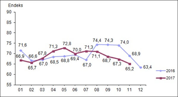 Tüketici güven endeksi, Kasım 2017