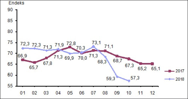 Tüketici güven endeksi, Ekim 2018